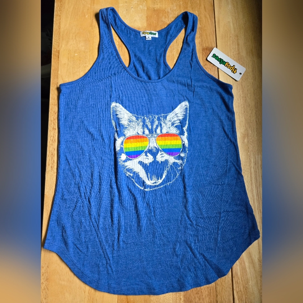 Rainbow Cat Racerback Tank Top